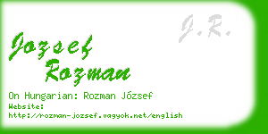 jozsef rozman business card